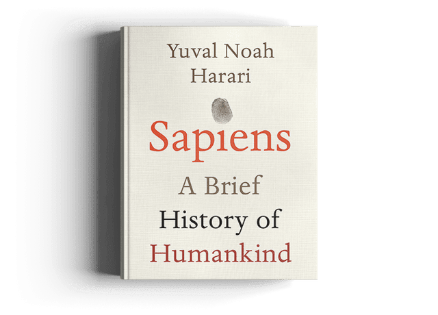 Front cover of Sapiens by Yuval Noah Harari